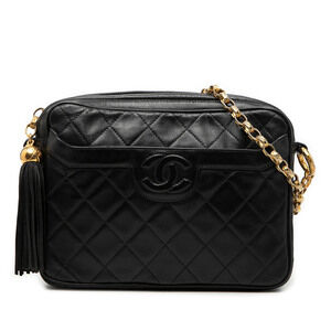 Pre-Loved Chanel CC Quilted Lambskin Tassel Camera Bag